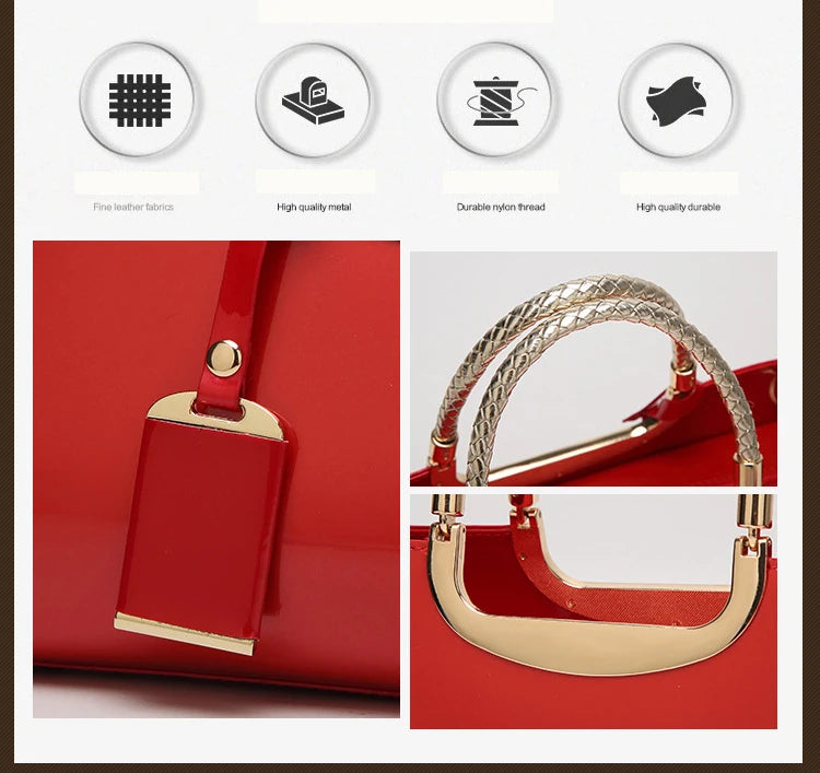 Noble Patent Leather Messenger Bags