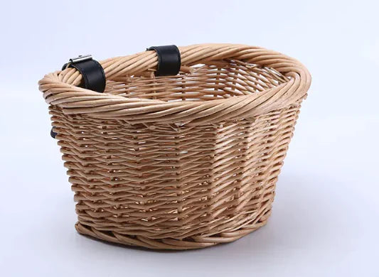 Natural Handmade Oval Wicker Bicycle Baskets