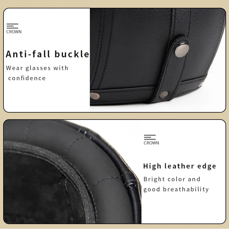 Crown Racing Vintage Vegan Leather Helmets