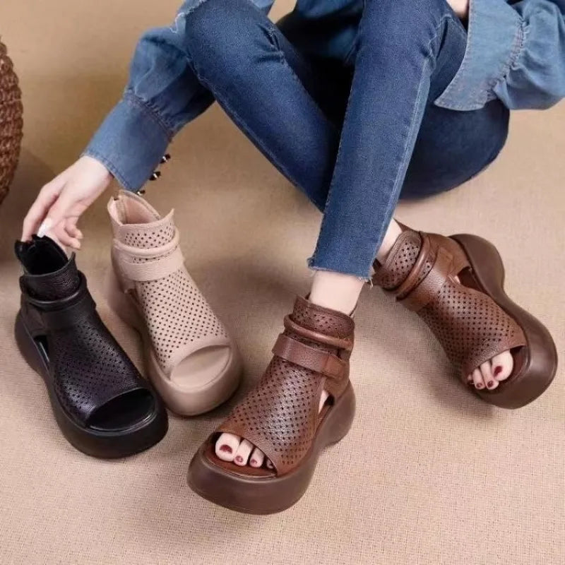 Roman High-Top Platform Sandals