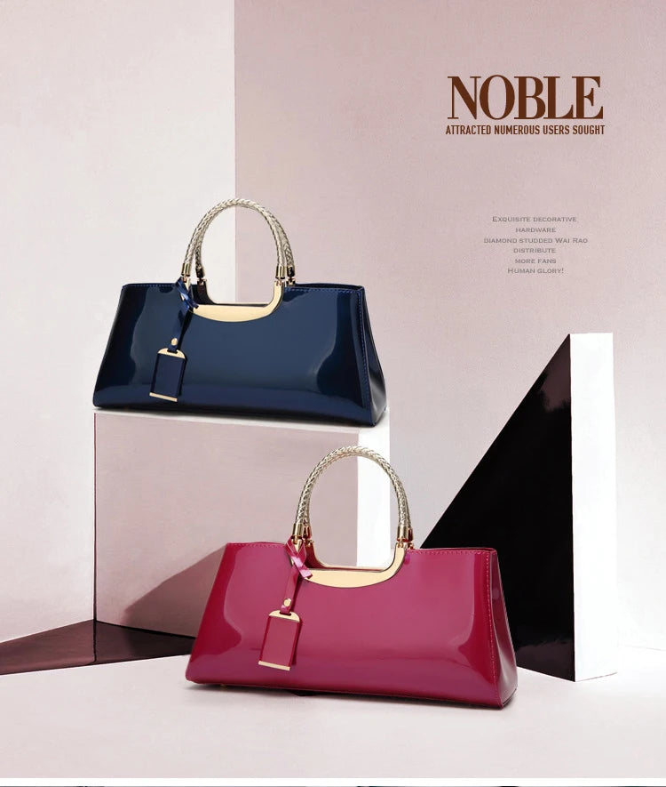 Noble Patent Leather Messenger Bags
