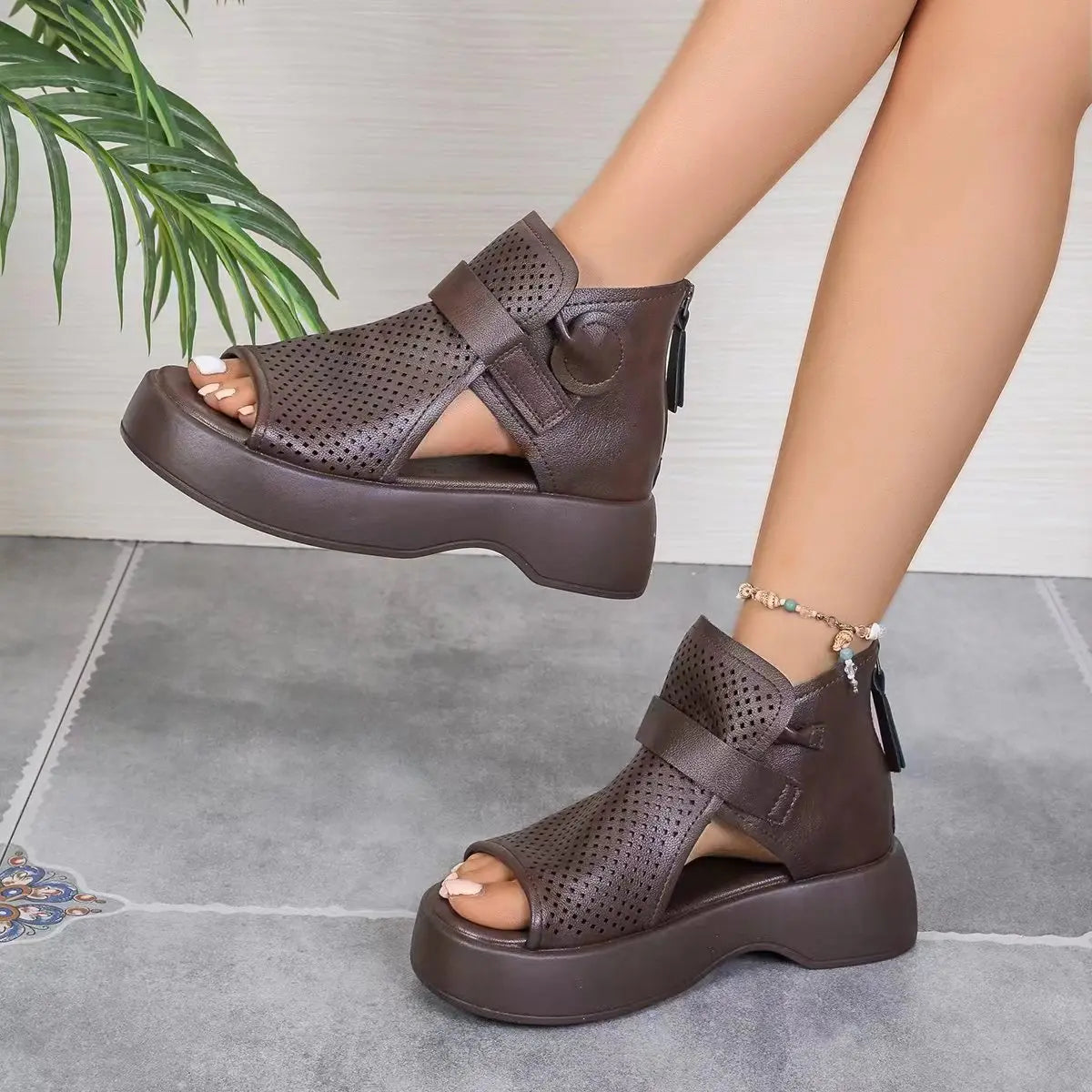 Roman High-Top Platform Sandals