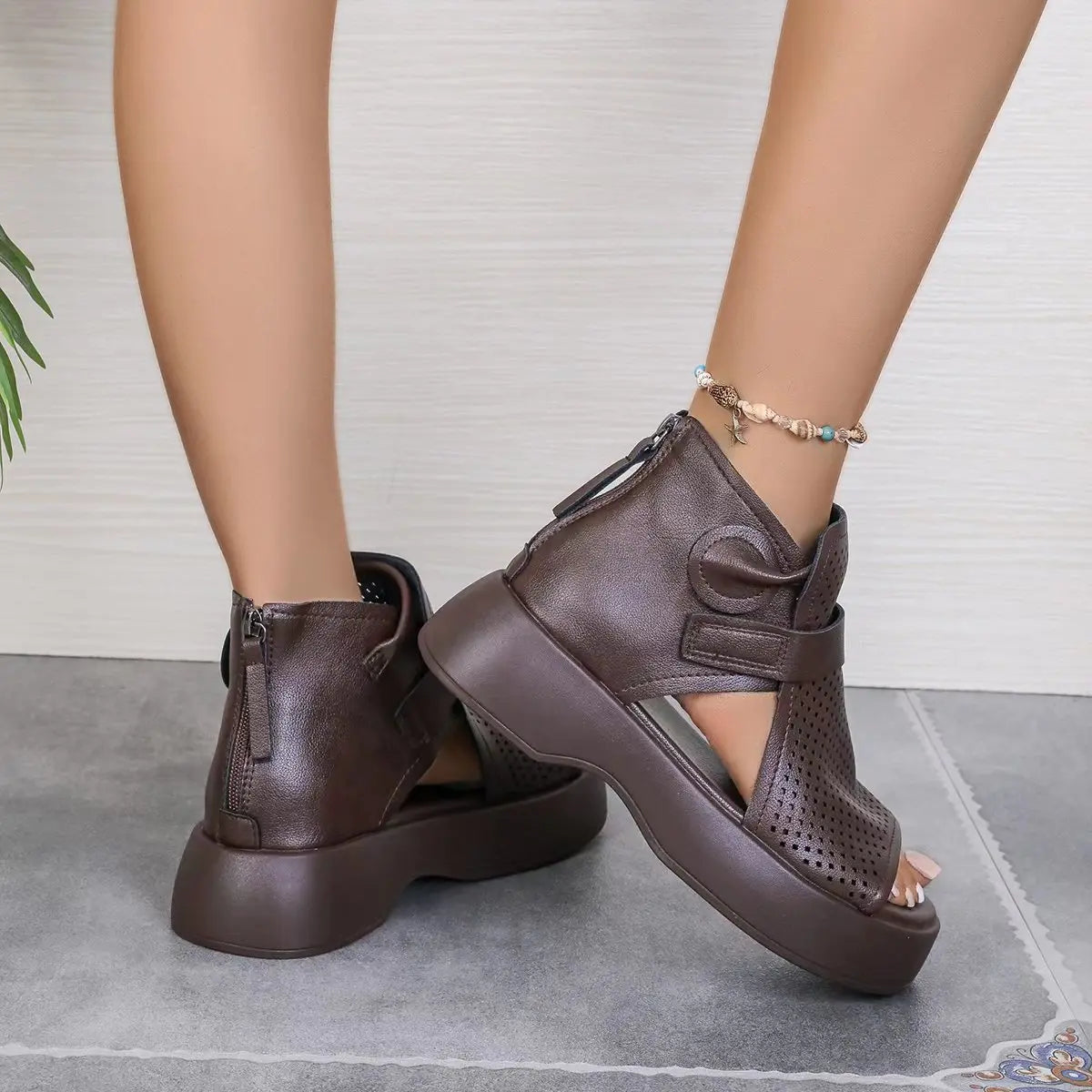 Roman High-Top Platform Sandals