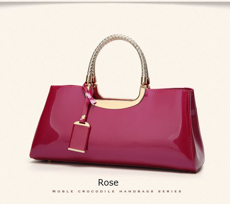 Noble Patent Leather Messenger Bags