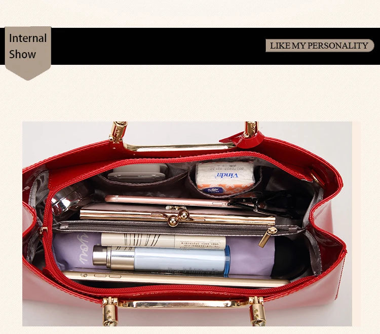 Noble Patent Leather Messenger Bags