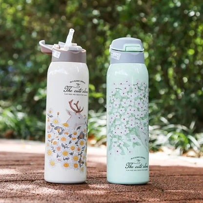 The Cute Elves Straw Water Bottles