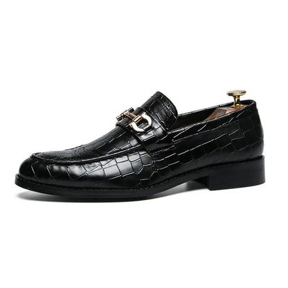 Italian Alligator Print Leather Loafers