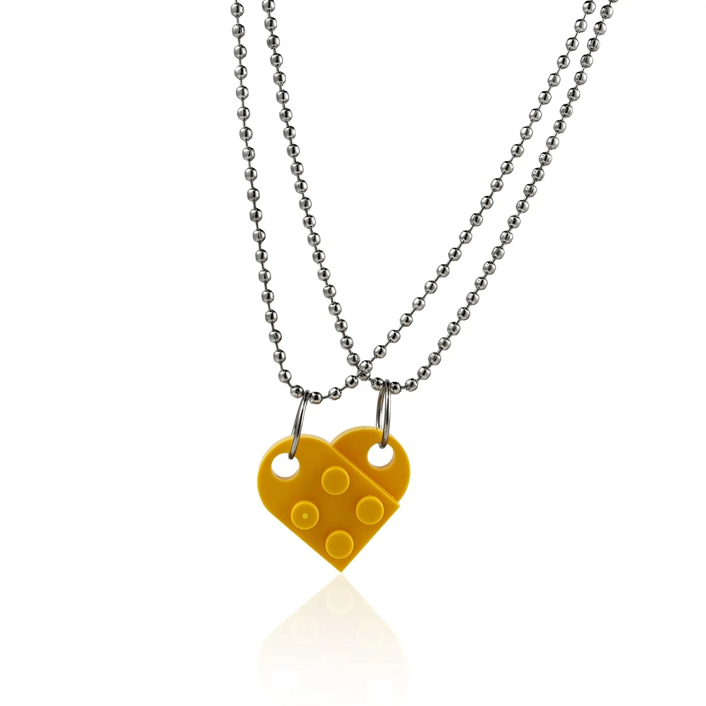 Heart Shaped Lego Pendant Necklaces