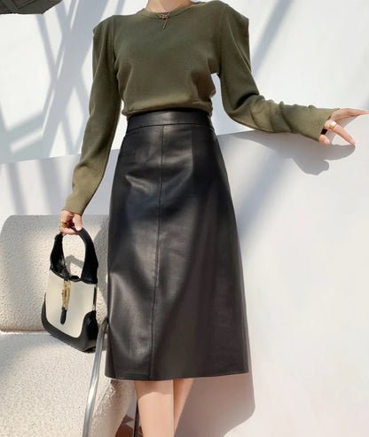 ICONIC Genuine Leather Skirt