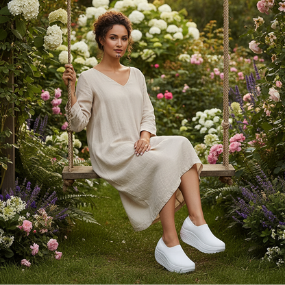 Rolling Sole Mesh Slip-on Platform Sneakers