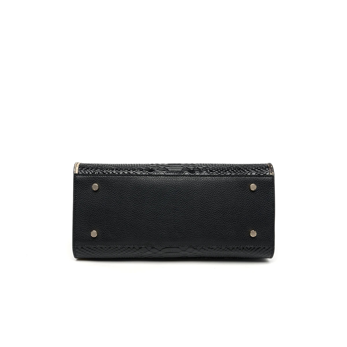 Birkin Inspired Genuine Leather Handbag - Dual Tone Snake Edition