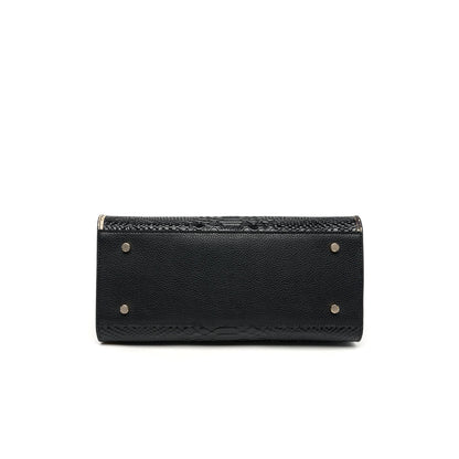 Birkin Inspired Genuine Leather Handbag - Dual Tone Snake Edition