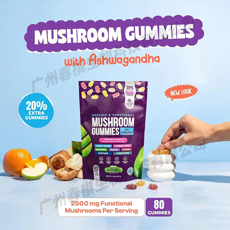 Mushroom Gummies - Organic & Functional with Ashwagandha