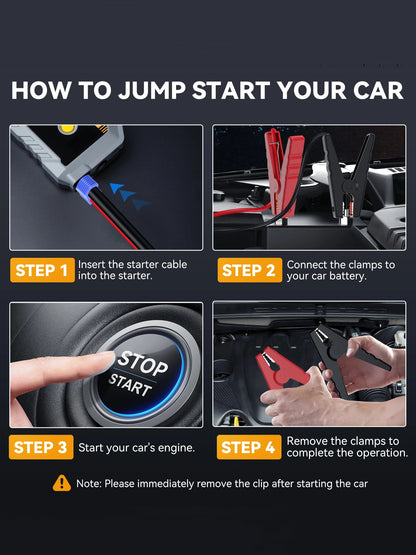 BRPOM 5000A UltraSafe 12V Car Battery Jump Starter