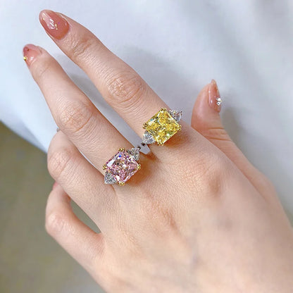 5-Carat Princess Square Rings