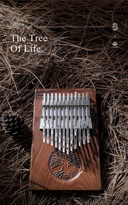 Tree of Life - HLURU 34 Keys Black Walnut Chromatic Kalimba