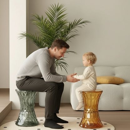 Crystal Acrylic Transparent Vanity Stool