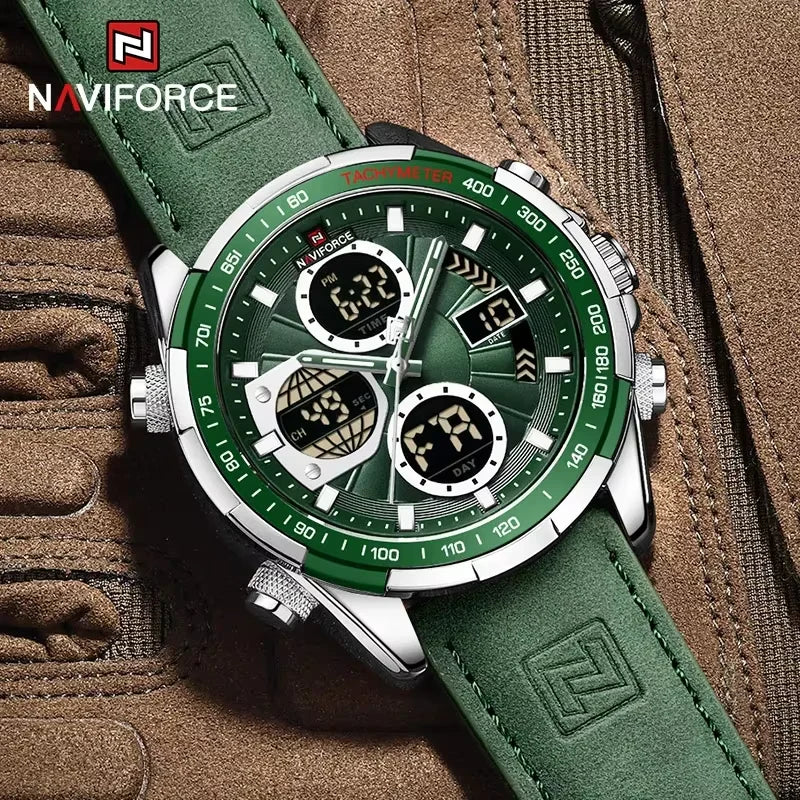 NAVIFORCE Luxury Waterproof Dual Display Sports Quartz Watch