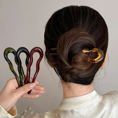French Acrylic U-Shaped Hairpins