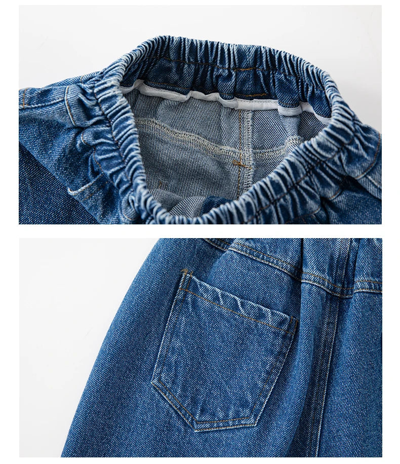 MAOMU Smiley Denim Jogger Pants