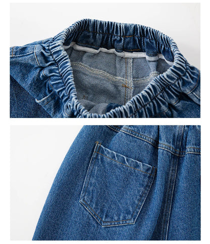 MAOMU Smiley Denim Jogger Pants