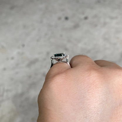 JOVOVASMILE Moissanite Emerald Ring