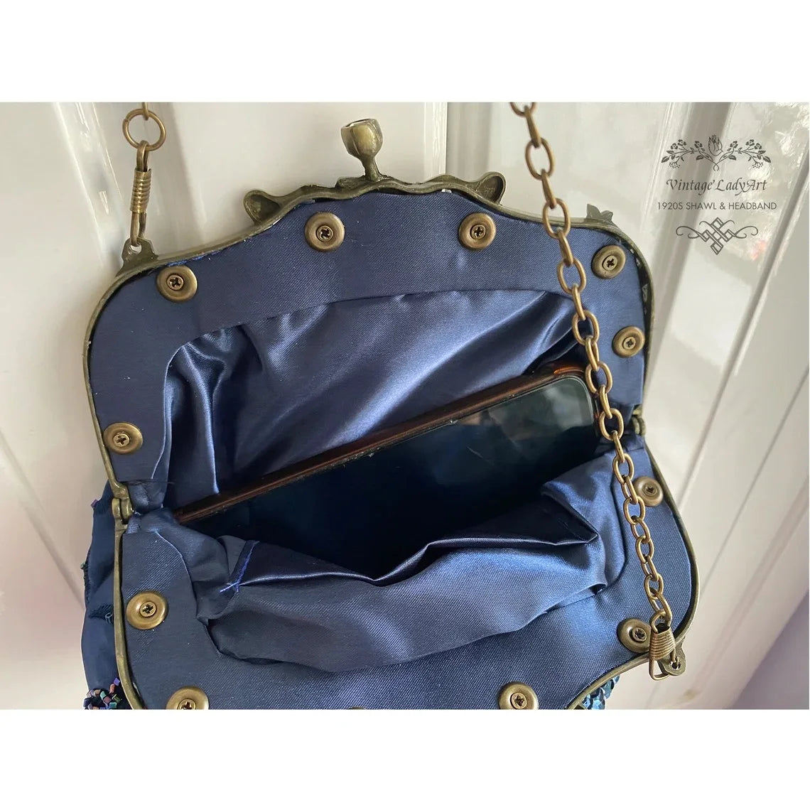 Rose Embroidered Sequin Retro Evening Bags