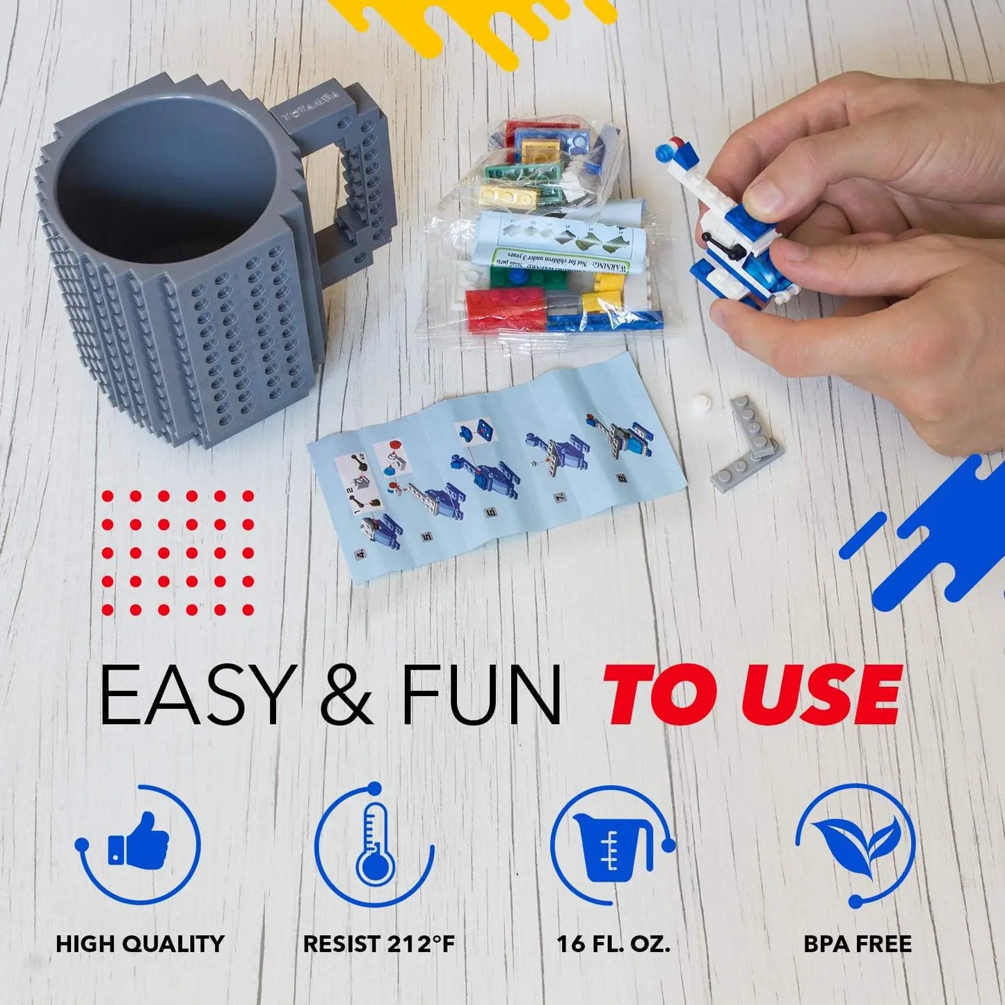 LEGO Creative Build-on Brick Mugs
