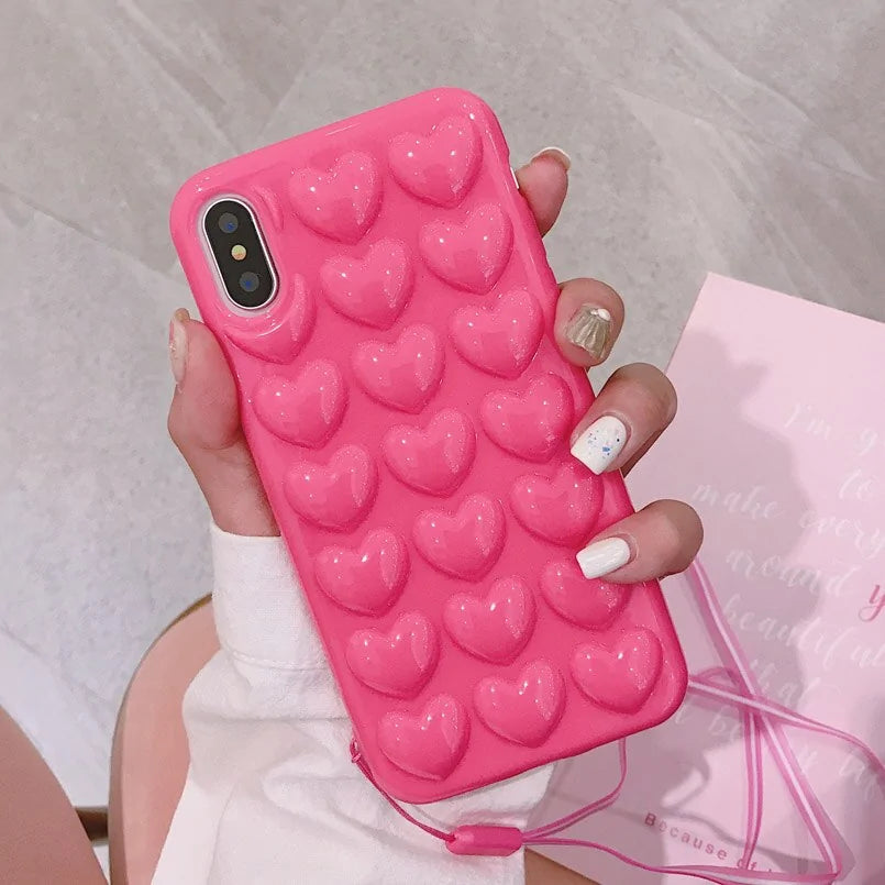 3D Love Heart iPhone Cases