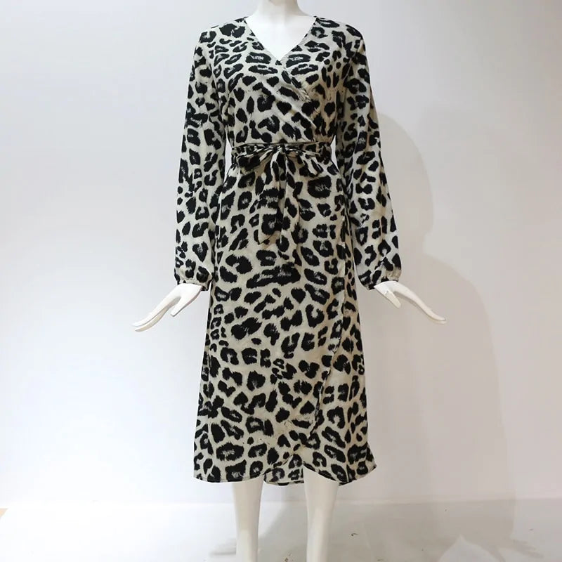 Leopard Chiffon Dress