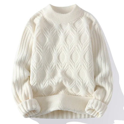 Twisted Diamond Acrylic Aran Sweater