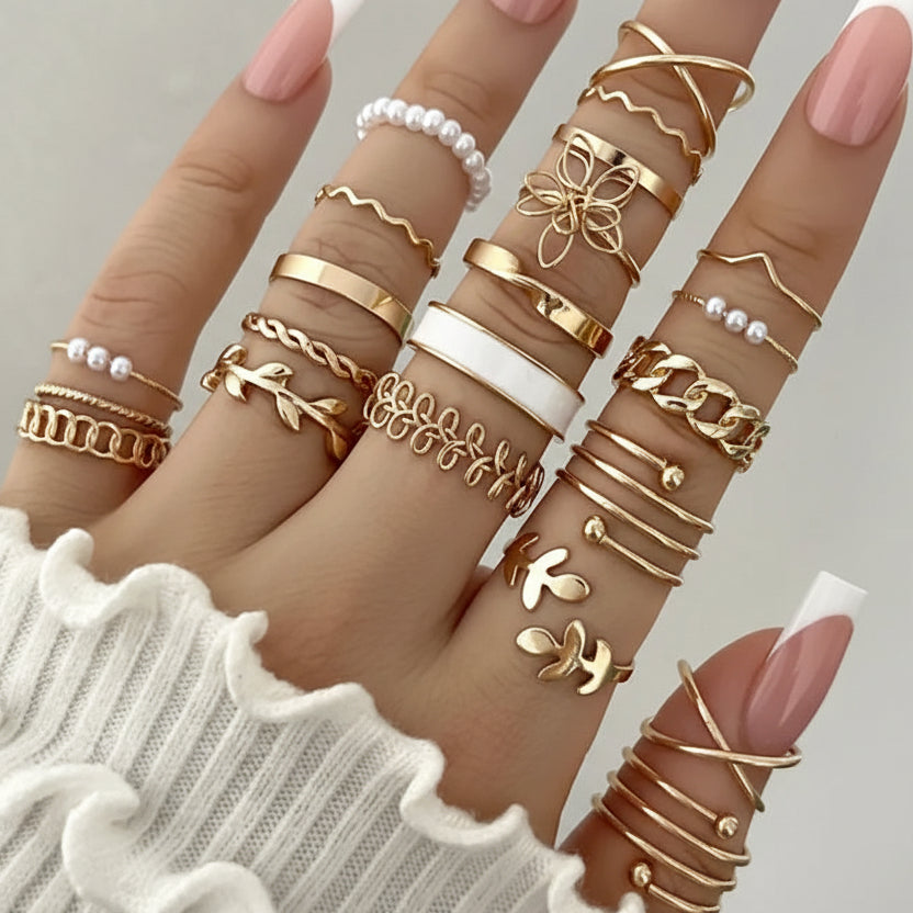 Hypoallergenic Knuckle Rings Set