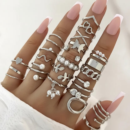 Hypoallergenic Knuckle Rings Set