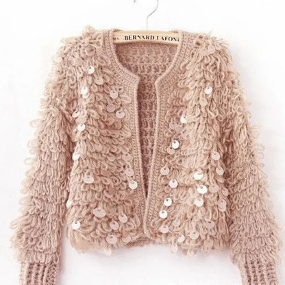 Tassel Sequined Cardigan