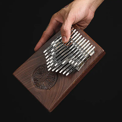 Tree of Life - HLURU 34 Keys Black Walnut Chromatic Kalimba