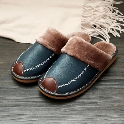 Men's Leather House Slippers