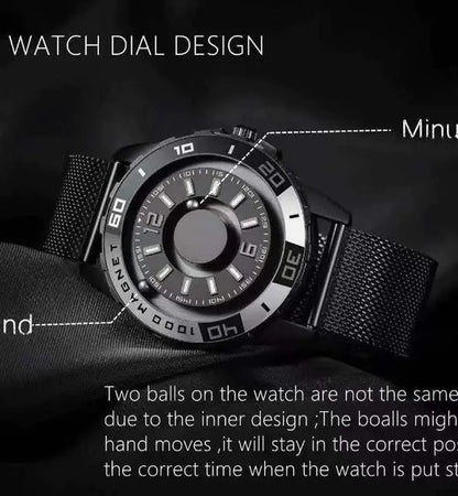 Iron Ball Magnetic Pointer Quartz Watches