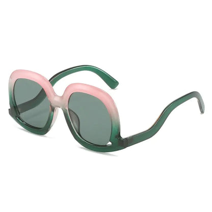 Unique Upside-Down Oval Sunglasses