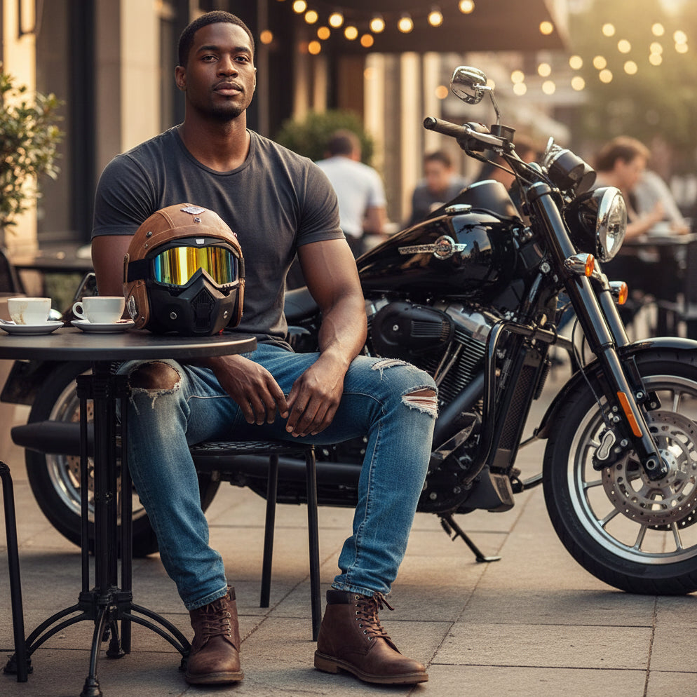 Crown Racing Vintage Vegan Leather Helmets