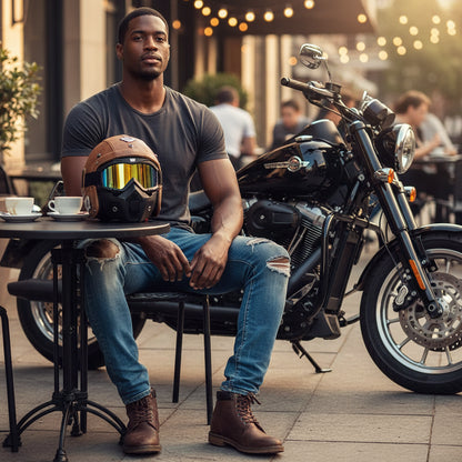 Crown Racing Vintage Vegan Leather Helmets