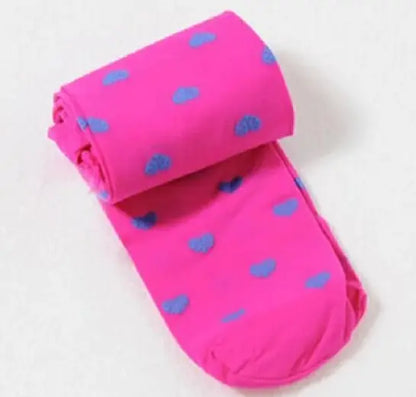 Love Heart & Dots Kids Pantyhose