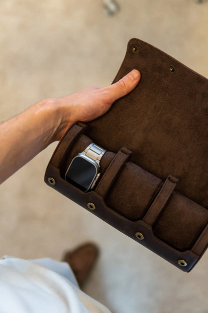 Vintage Leather Watch Rolls