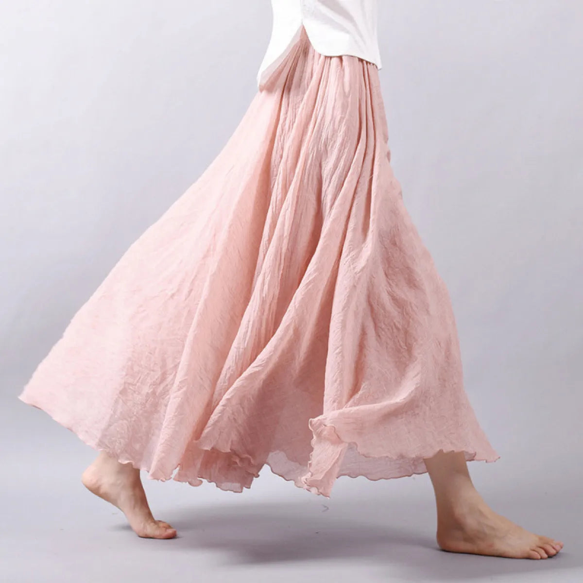 Mori Girl Cotton and Linen A-line Skirt