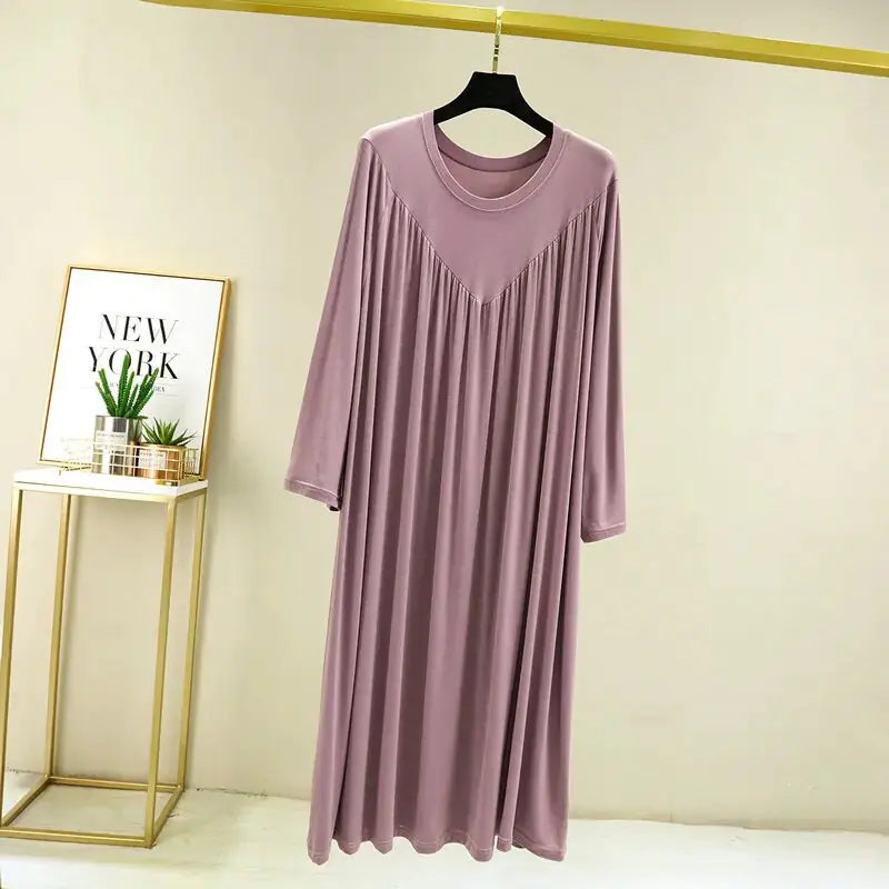 Modal Long Sleeve Nightgowns