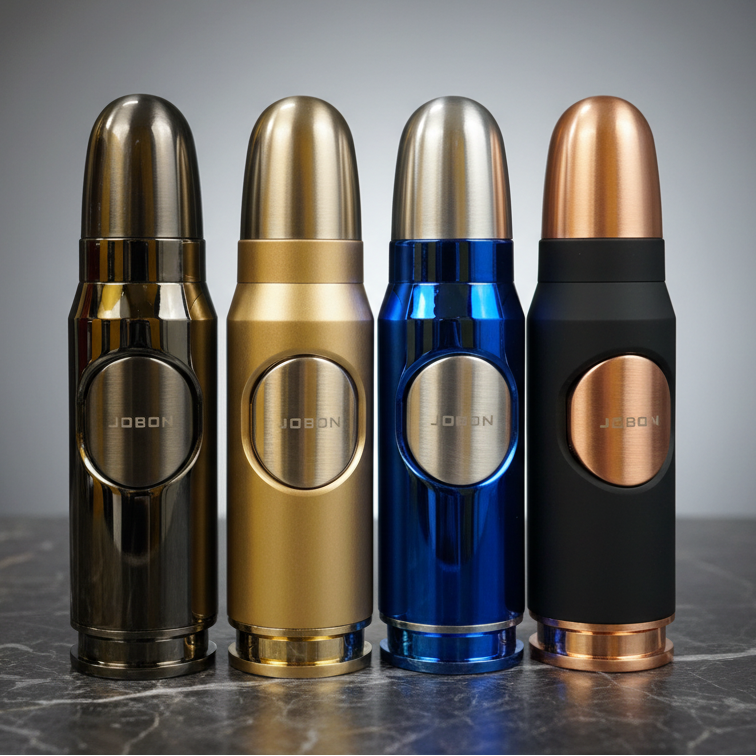 JOBON Metal Bullet Shaped Windproof Butane Lighter