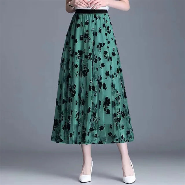 Mesh Floral Posy Skirts