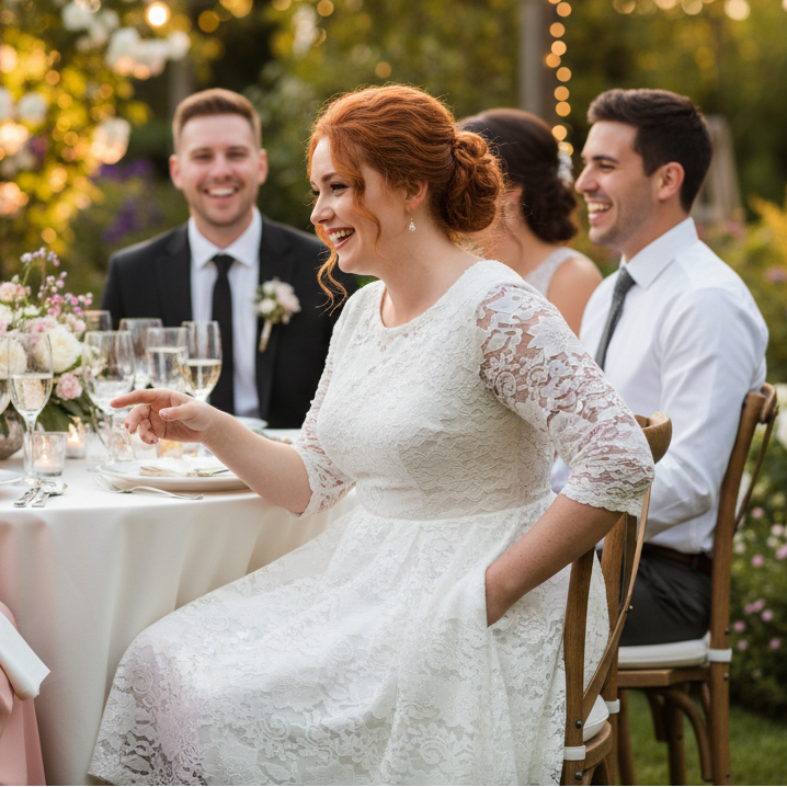 Chic Plus Size Lace Midi Dress