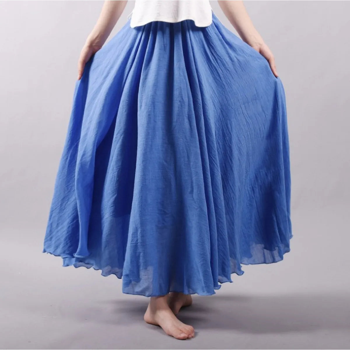 Mori Girl Cotton and Linen A-line Skirt