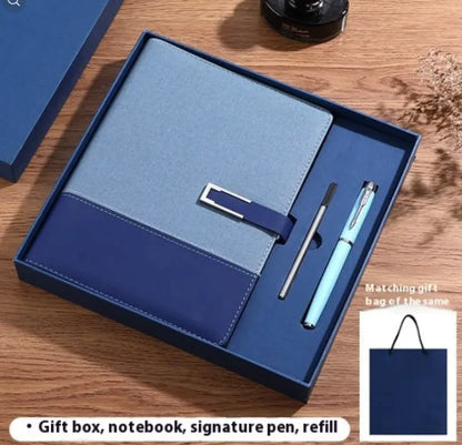 Business Notebook Soft Leather High Grade Gift Set