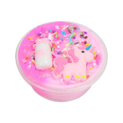 Pink Puff Unicorn Slime